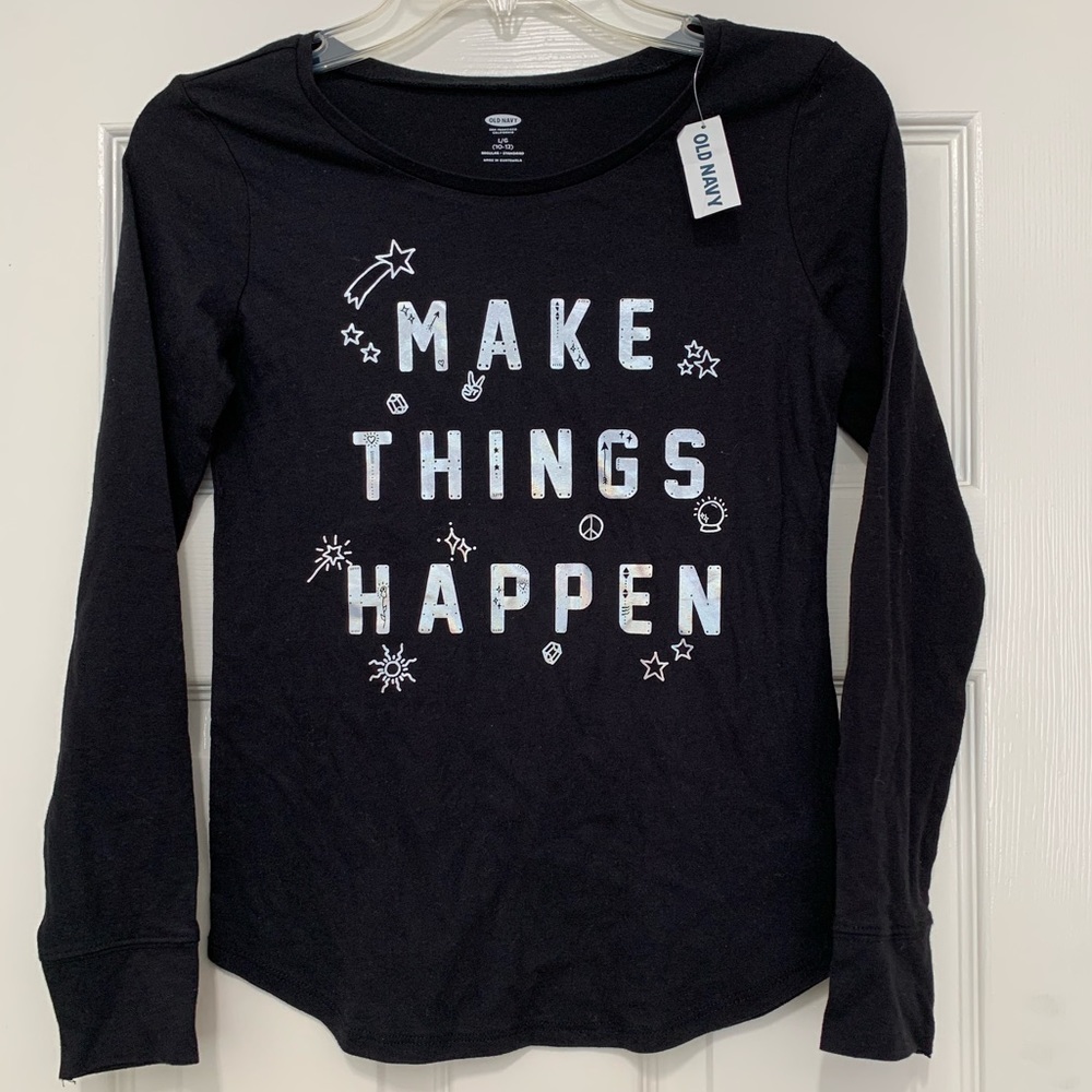 Old Navy girls long sleeve tshirt size L, BNWT